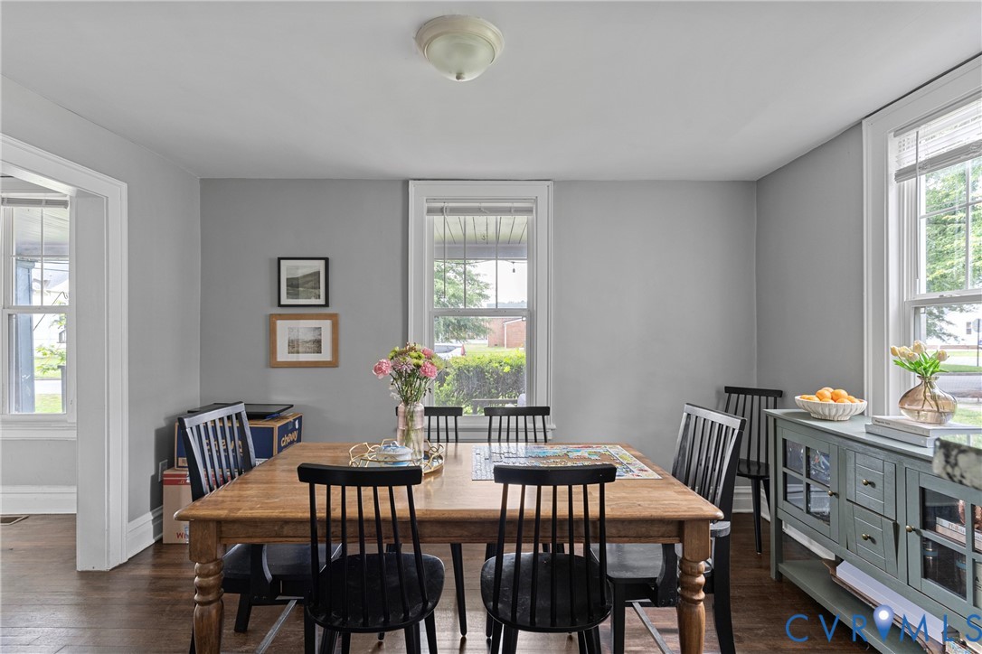 104 West Union Street Sandston, VA 23150 - Photo 12 of 33 a view of a dining room with furniture and wooden floor