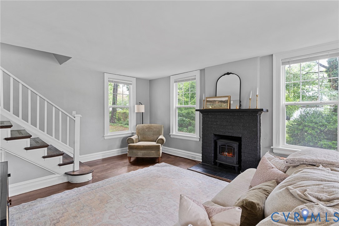 104 West Union Street Sandston, VA 23150 - Photo 6 of 33 a living room with furniture and a fireplace