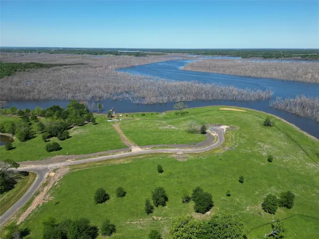 a view of a big yard with large trees