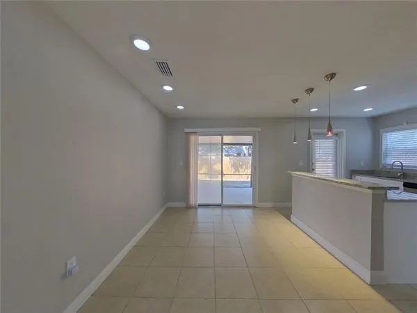 a view of kitchen with windows