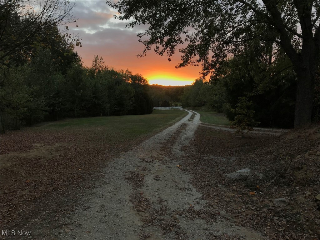 6155 Beach Road Wadsworth, OH 44281 - Photo 47 of 49 View of driveway at sunset