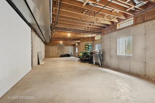 a view of hallway with seating area
