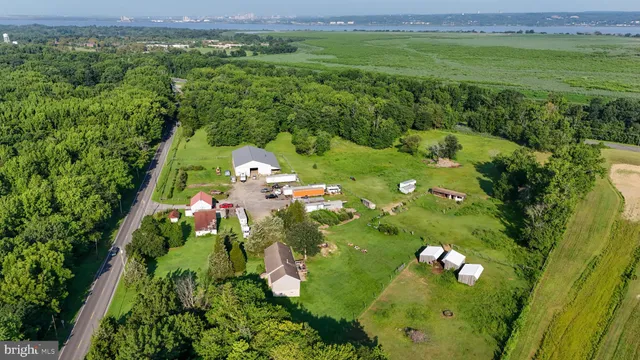 a view of a lake with a houses