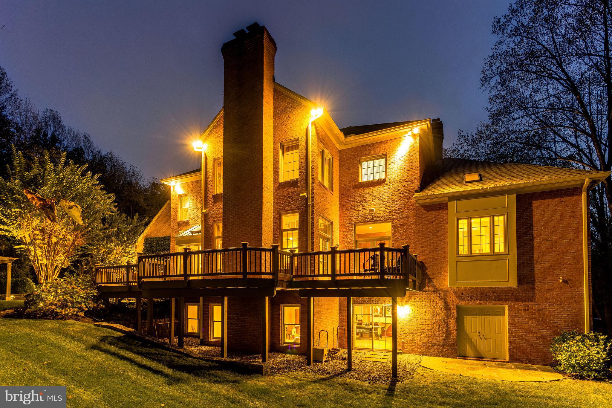 11622 Rolling Meadow Drive Great Falls, VA 22066 - Photo 4 of 45 Rear Elevation at night