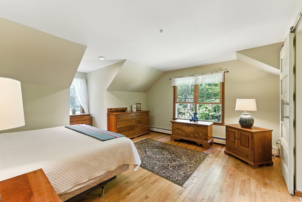 481 Kennedy Road Northampton, MA 01053 - Photo 22 of 40 a bedroom with a bed and wooden floor