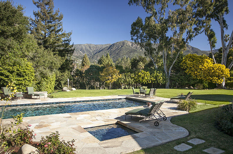461 Live Oaks Road Montecito, CA 93108 - Photo 8 of 9 a view of a swimming pool and lounge chairs