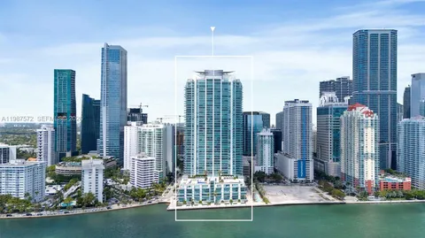 a view of a city with tall buildings