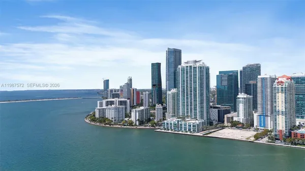 a view of a city with tall buildings