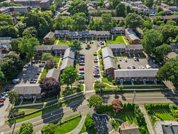 an aerial view of multiple house