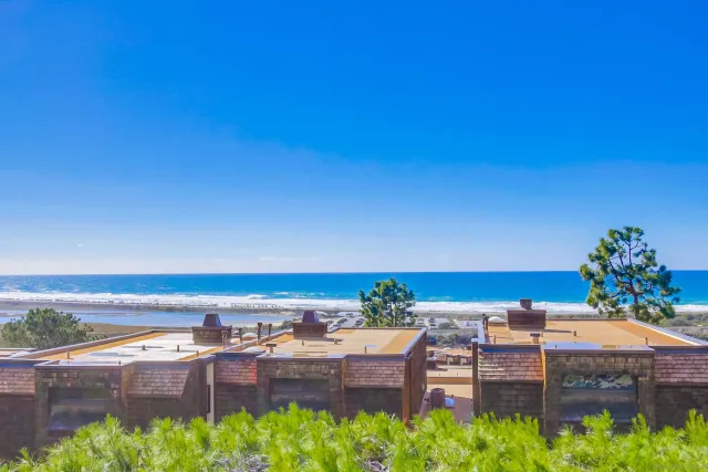 a view of a balcony with an outdoor space