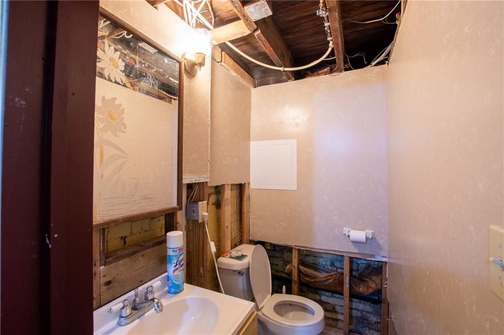 431 East Washington Street Rochester, PA 15074 - Photo 27 of 32 a bathroom with a sink a toilet and shower