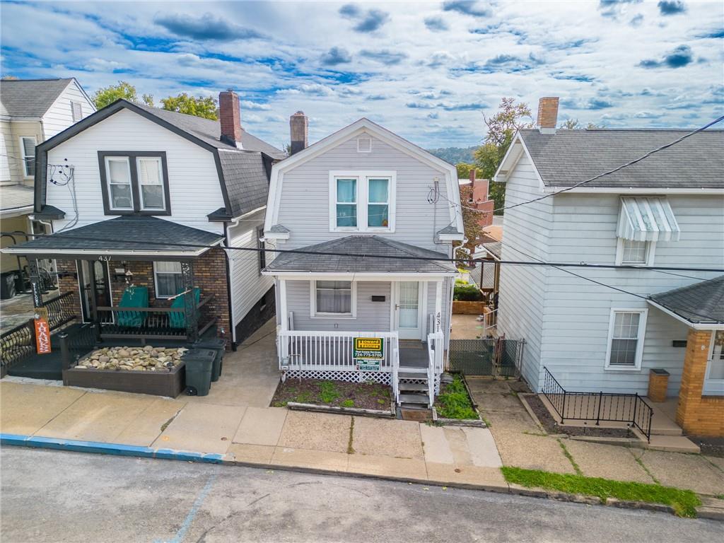 431 East Washington Street Rochester, PA 15074 - Photo 3 of 32 an aerial view of a house with a yard