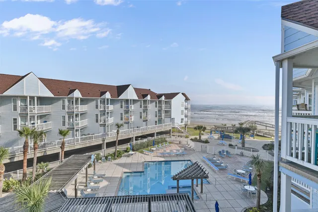 a view of a city from a balcony