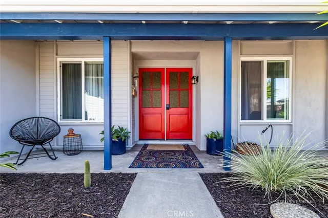 a front view of a house