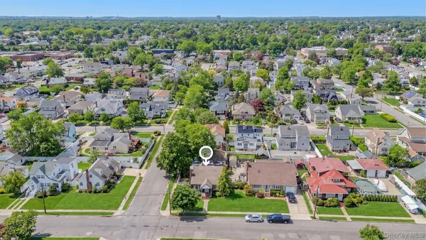 an aerial view of multiple house