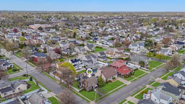 an aerial view of a city