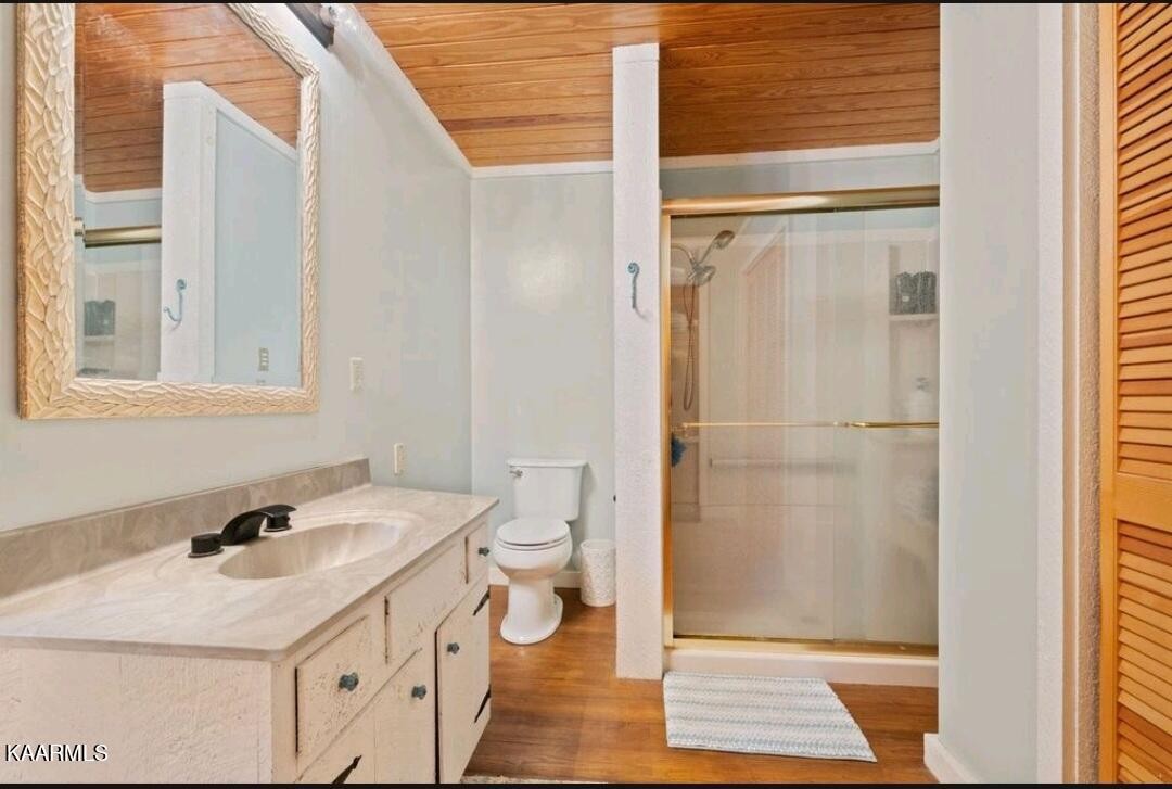 2122 Northwest Old River Road Charleston, TN 37310 - Photo 12 of 28 a bathroom with a sink a toilet a shower and a window