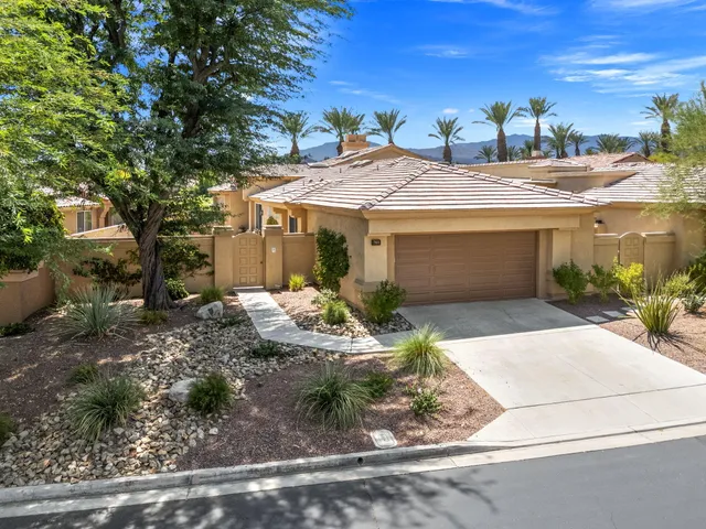 a view of an outdoor space and mountain view