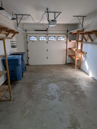a view of a garage