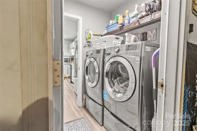 a view of washer and dryer