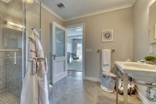 a bathroom with a bathtub sink and toilet