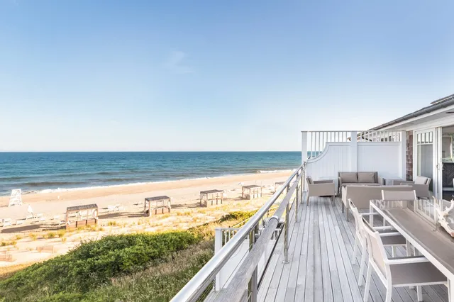 a view of ocean from a balcony
