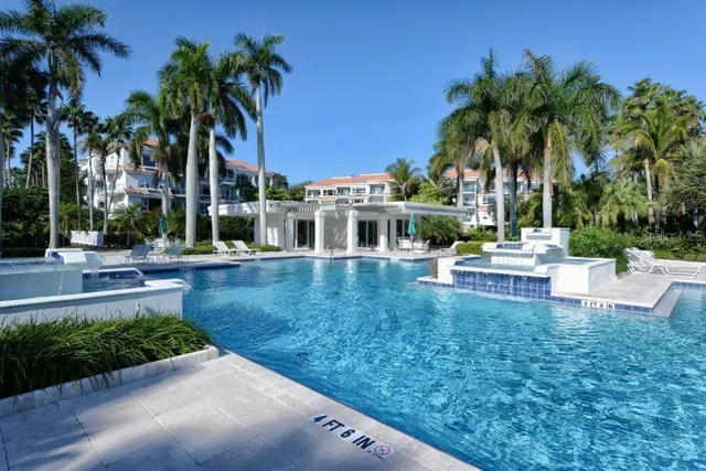 a view of a lake with a yard