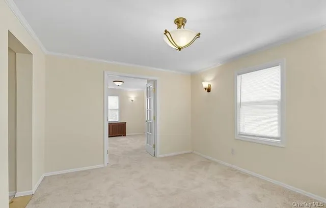 an empty room with a window