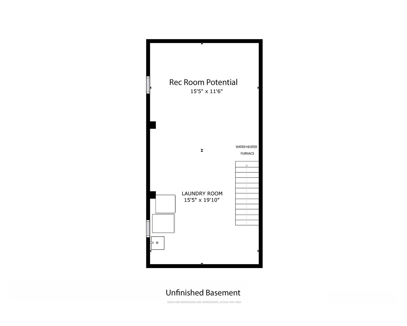 3412 Wilson Street Two Rivers, WI 54241 - Photo 31 of 31 Floor Basement layout