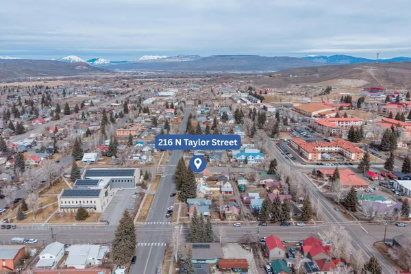 an aerial view of a city