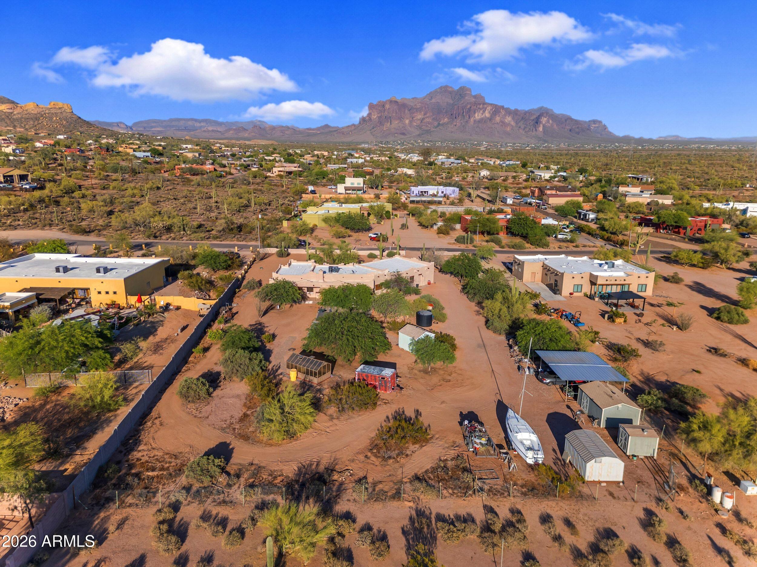 4284 North Colt Road Apache Junction, AZ 85119 - Photo 81 of 92 an aerial view of residential houses with outdoor space