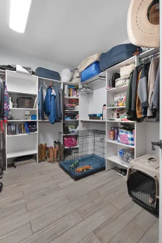 a room with storage and utility