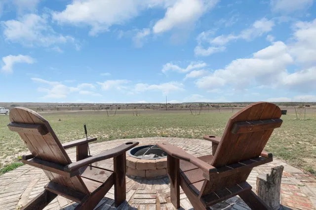 a view of a swimming pool and an ocean view