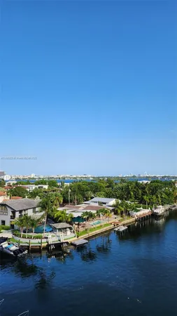 a view of a lake with houses