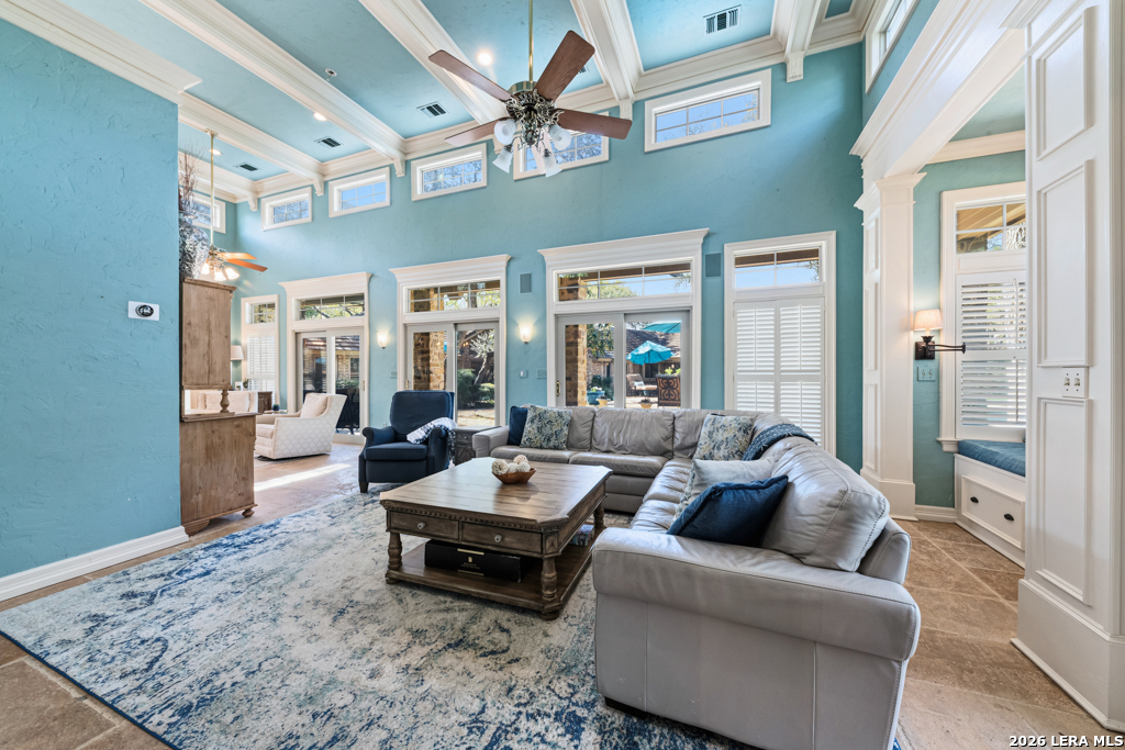 21749 Forest Waters Circle Garden Ridge, TX 78266 - Photo 38 of 50 a living room with furniture rug and a large window