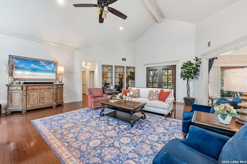 21749 Forest Waters Circle Garden Ridge, TX 78266 - Photo 10 of 50 a living room with furniture and a wooden floor