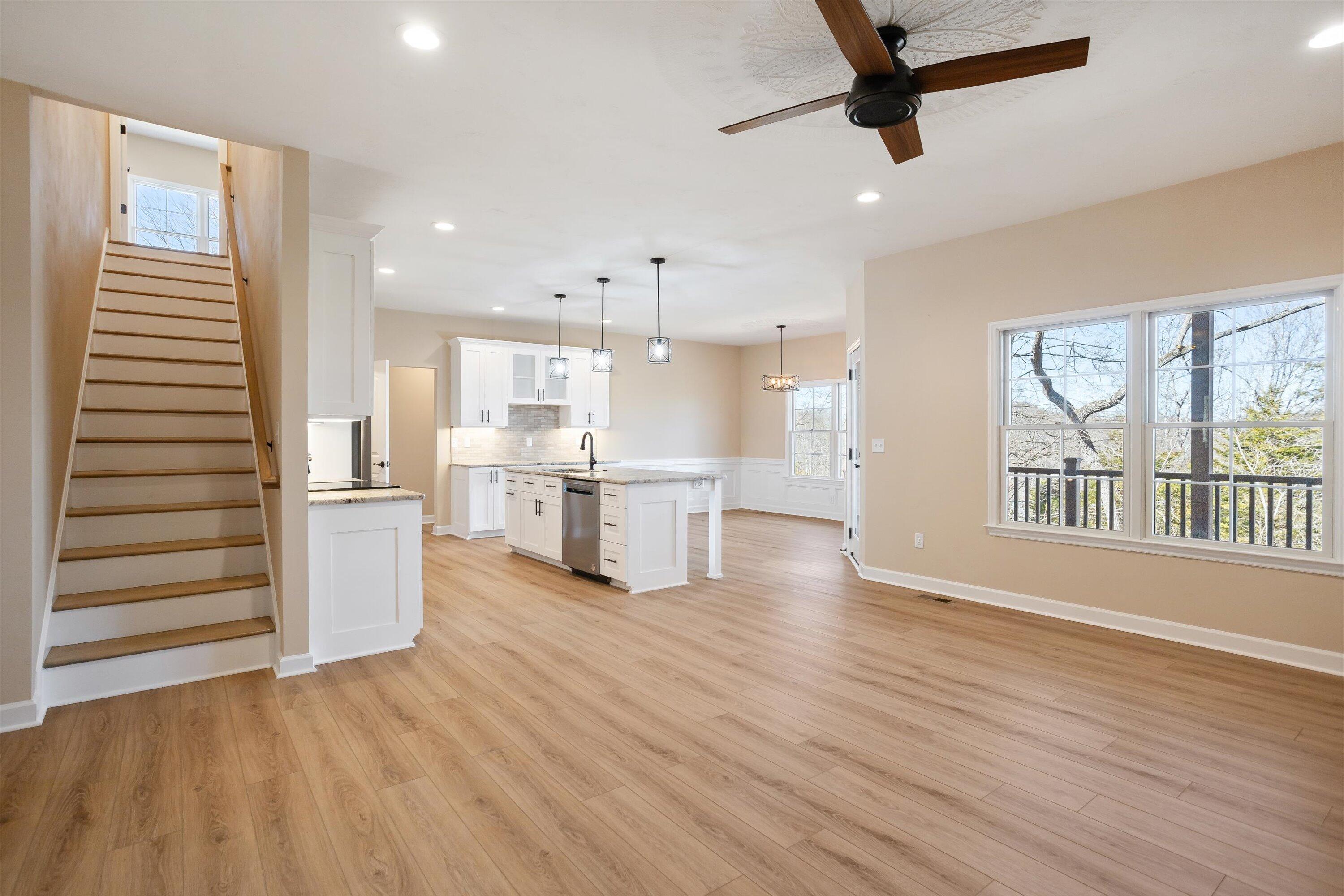 129 Walnut Trace Drive Hardy, VA 24101 - Photo 13 of 42 a view of kitchen with wooden floor and window