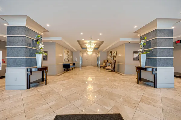 a front view of building