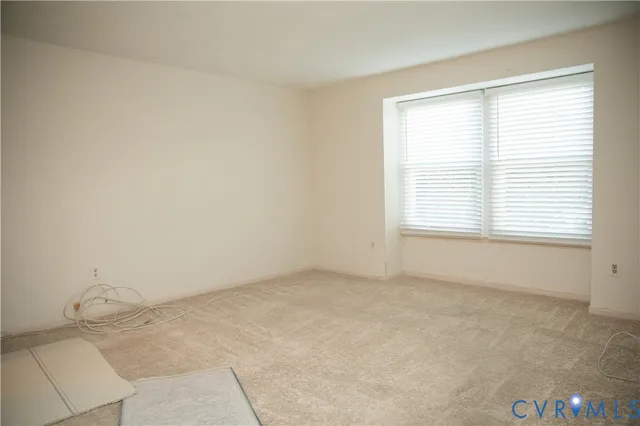 an empty room with a window