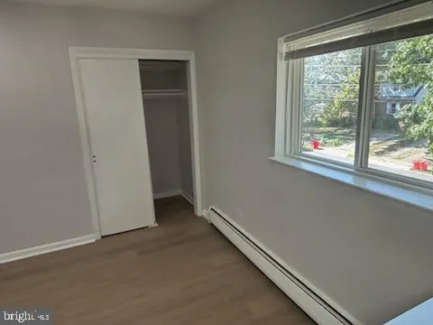 an empty room with a window