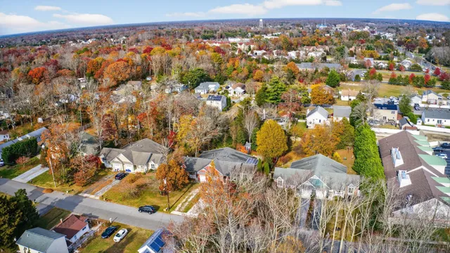 an aerial view of a city