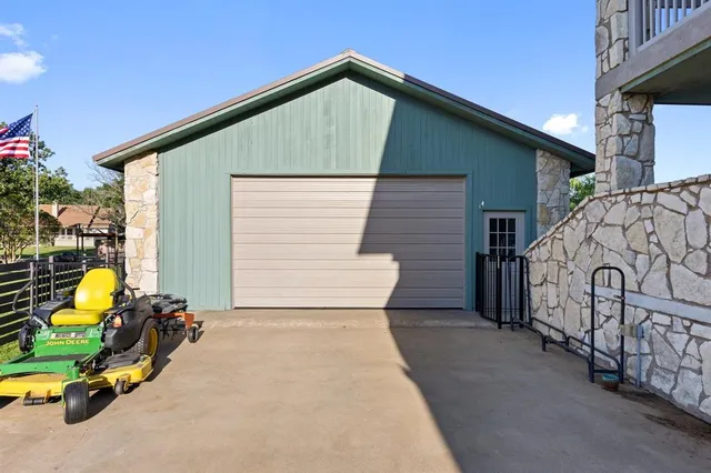 a view of a swimming pool with an ocean view