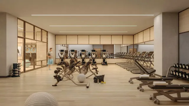 a view of a building with a street