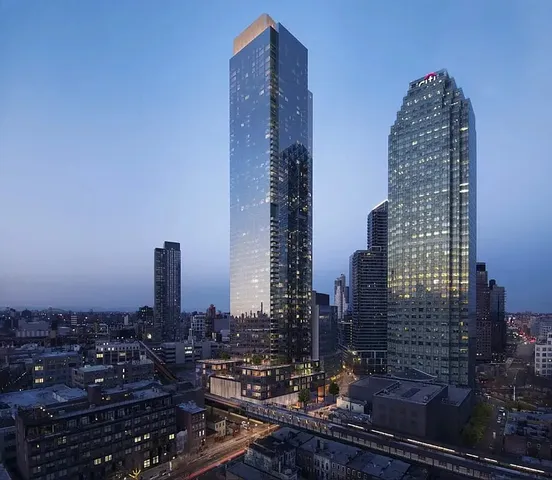 a front view of a building