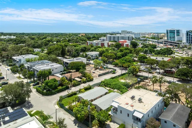 an aerial view of multiple house