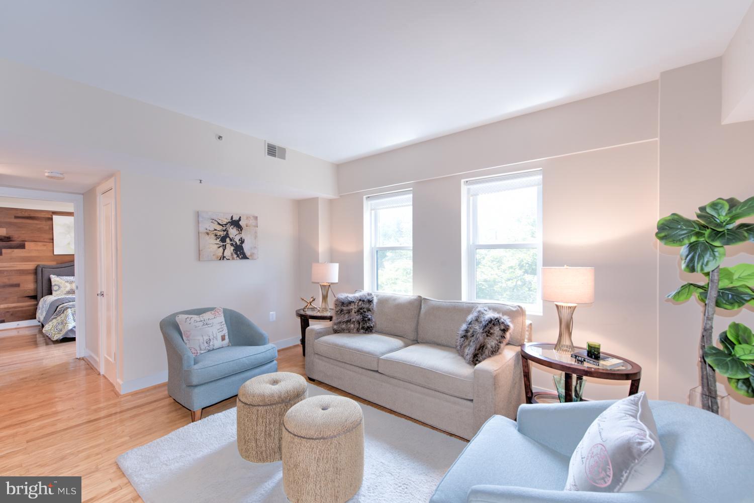 1727 R Street Northwest, Unit 202 Washington, DC 20009 - Photo 14 of 24 a living room with furniture potted plant and a window