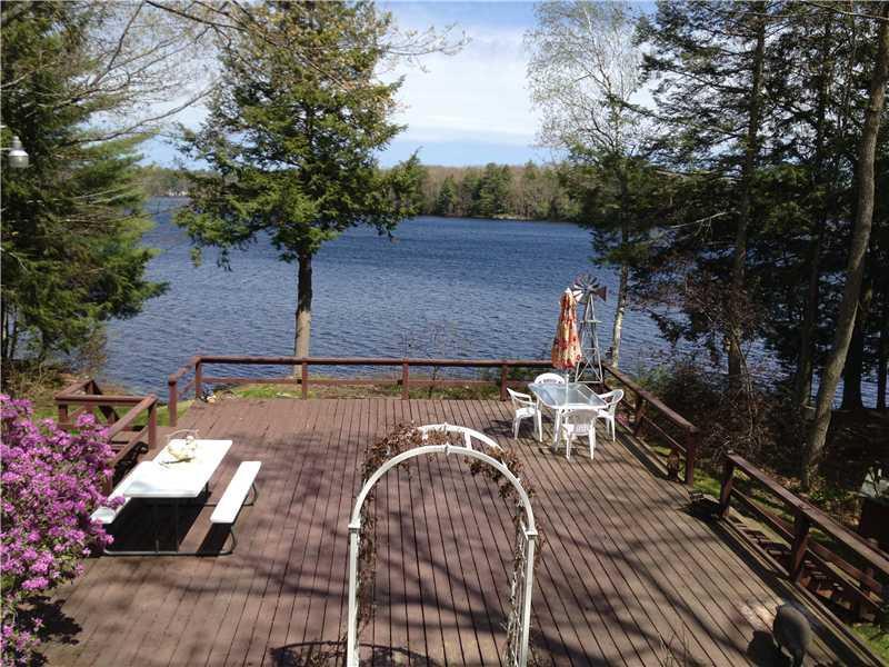 41 Richards Road Lincolnville, ME 04849 - Photo 15 of 21 View. Large deck overlooking the pond.