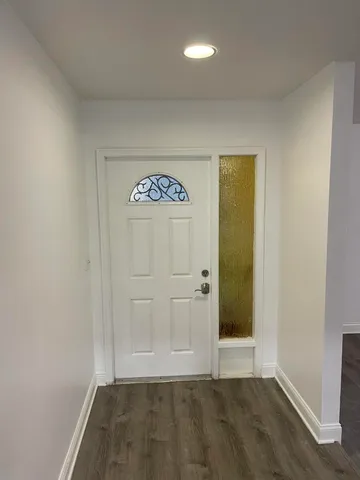 an empty room with closet