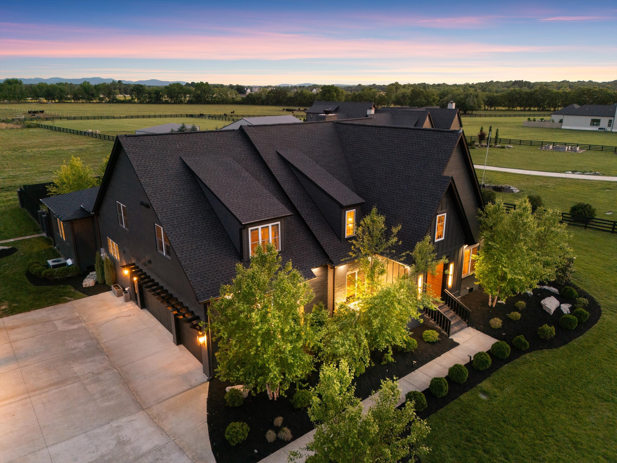 4546 Cedar Grove Road Murfreesboro, TN 37127 - Photo 5 of 86 a view of a lake with a floor to ceiling window next to lake and mountain view