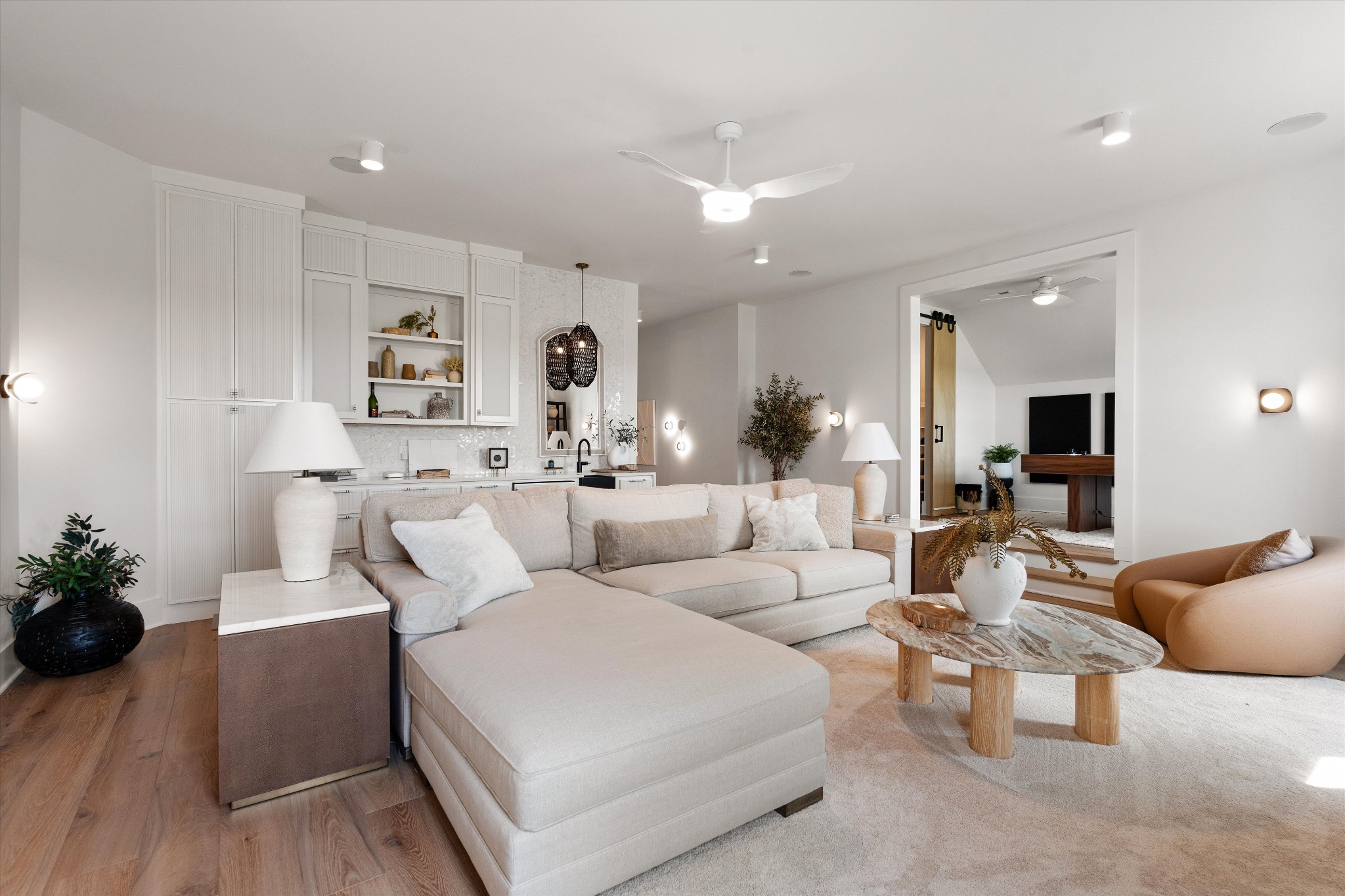 4546 Cedar Grove Road Murfreesboro, TN 37127 - Photo 57 of 86 a living room with furniture and a view of kitchen
